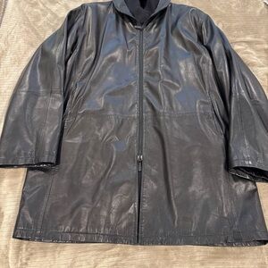 Giorgio Armani Classico Black Leather Jacket